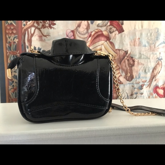 Adorable & Unique Black & Gold Motorcycle Jacket Bag! - Picture 6 of 16